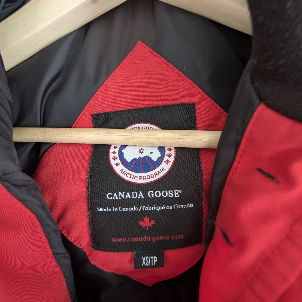 Canada Goose Red and Black Winter Jacket - Picture 3 of 8
